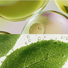 Textur grüner Tee und Blätter