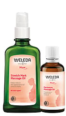 Pregnancy Essentials Set with Stretch Mark oil in a pump Bottle and Perineum Massage Oil in a Bottle.
