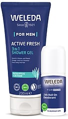 Mens Active Set with 200ml 3 in 1 Active Fresh Shower Gel and 24h Roll-On Deodorant.