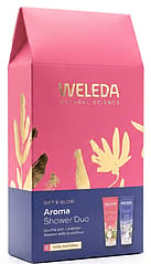 Gift & Glow Aroma Shower Duo by Weleda –100% natural shower set featuring Happiness and Relax shower gels with uplifting grapefruit and calming lavender aromas, perfect for gifting and self-care.