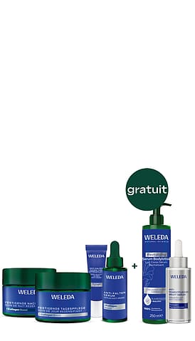 Ensemble avantage Gentiane bleue 4+2 Bright Serum et Bodylotion gratuits.