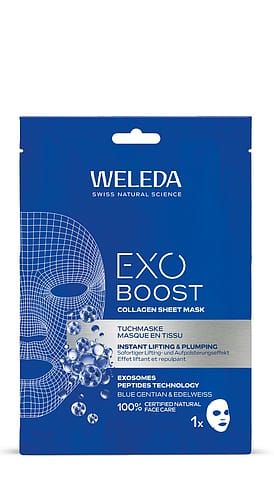 Exo Boost Collagen Tuchmaske Blauer Enzian