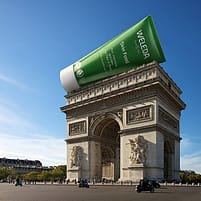 Giant Skin Food on a Paris landmark