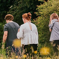 Group tour of the Weleda garden