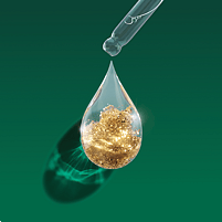 Tropfen aus einer Pipette vor grünem Hintergrund