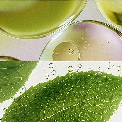 Texture del tè verde e delle foglie