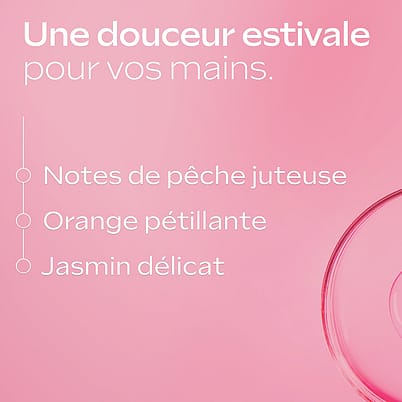 pêche sur fond rose