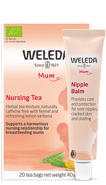 Breastfeeding Essentials Set With Nursing Tea and Nipple Balm.