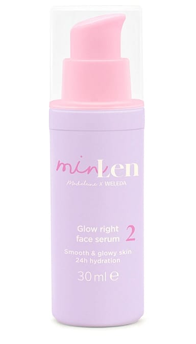 minLen Glow Right Face Serum av Madeleine x Weleda