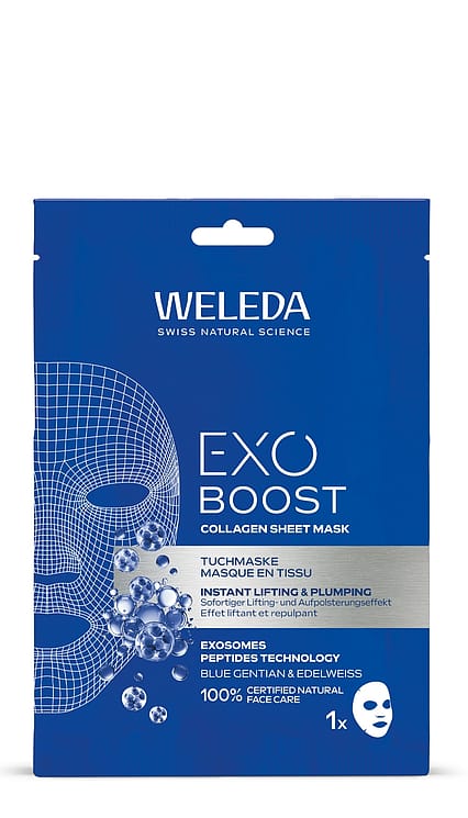 Exo Boost Collagen Tuchmaske Blauer Enzian
