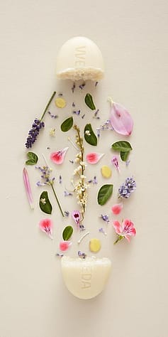 Soap and flowers.