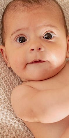 baby looking to camera
