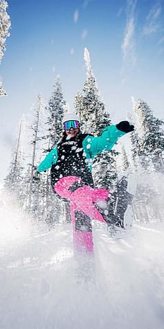 femme dans la neige