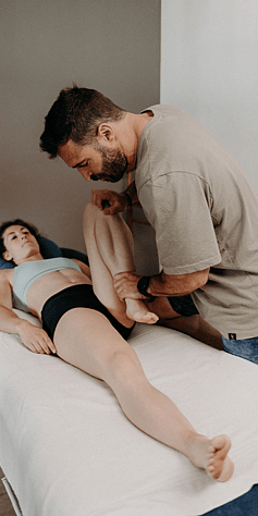 kine massage jambe