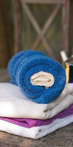 Gerollte Handtücher