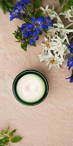 Weleda blue gentian face cream jar