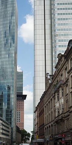 houses and skyscrapers