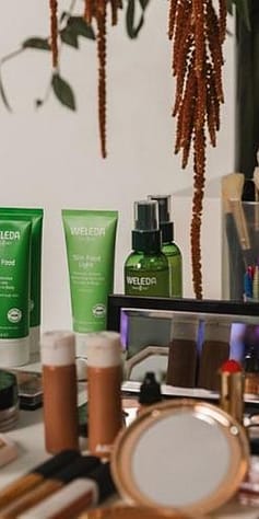 Skin Food products with nice background