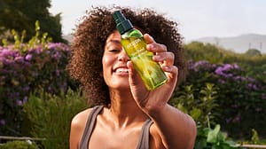 Vrouw smeert benen in