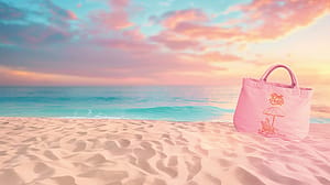 Strand, Meer und Strandtaschen