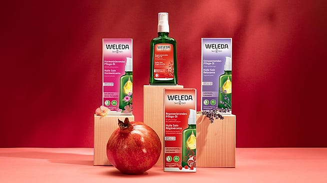 Les huiles corporelles et une grenade