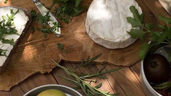 Käse, Rucola, Brot