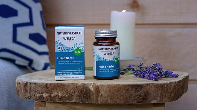 Meine Nacht mit Lavendel und Kerze