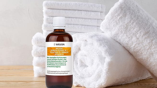 Teinture d'Arnica Weleda N avec lingettes de coton