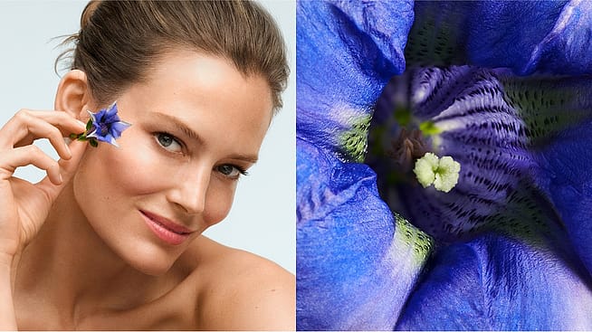 Frau mit Blauer Enzian