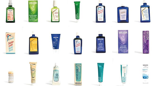 Weleda Produkte im Laufe der Zeit