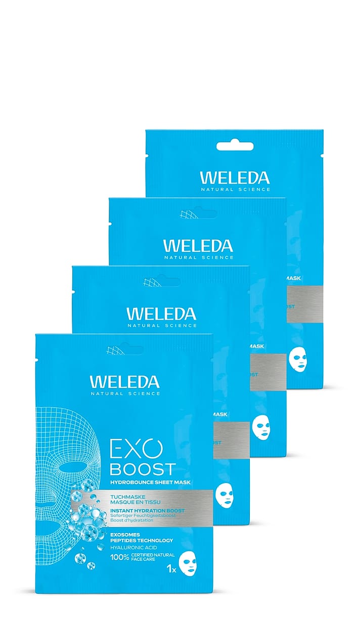 Weleda 4x Exo Boost Hydrobounce Tuchmaske — Produktbild