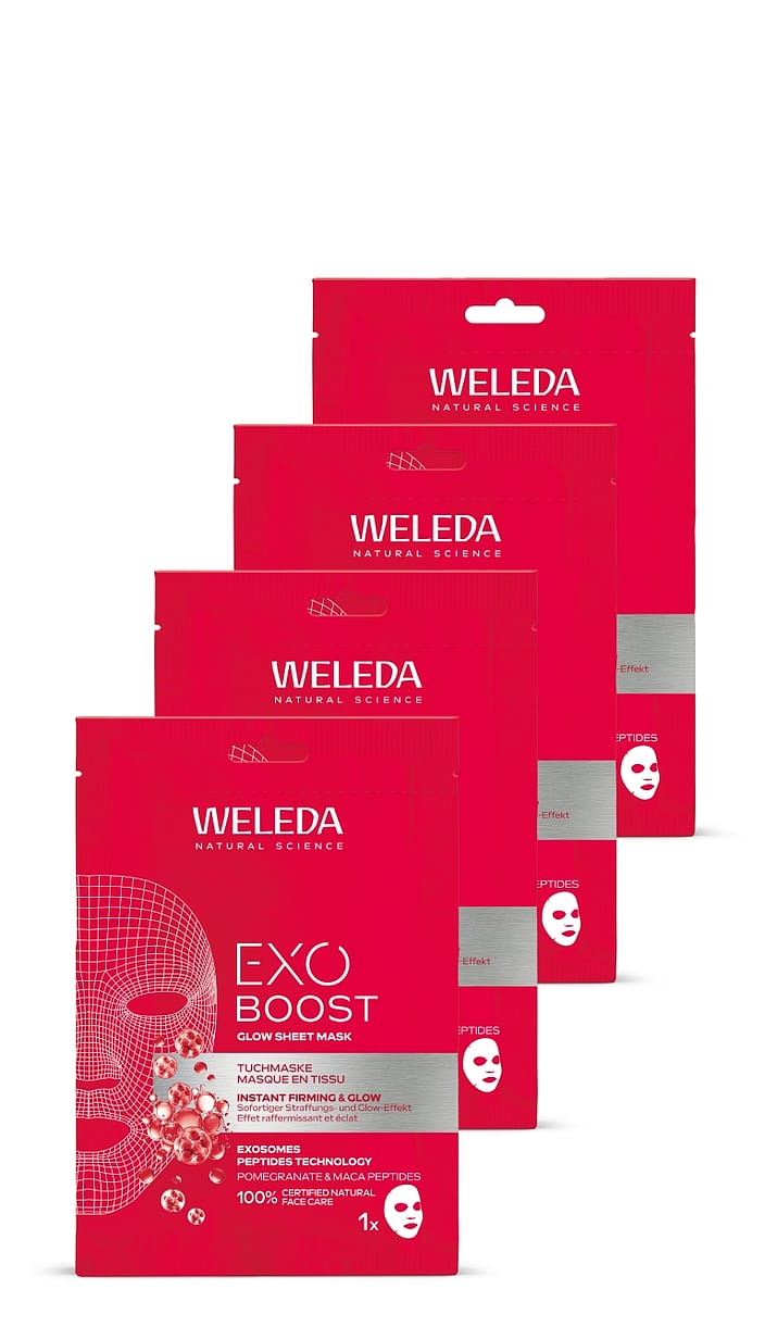 Weleda 4x Exo Boost Glow Tuchmaske — product photo