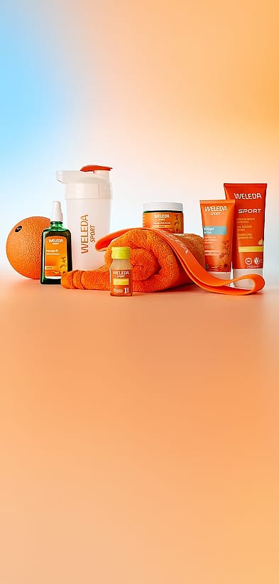 Abbildung Bestandteile des Weleda Sport Arnika Recovery Set