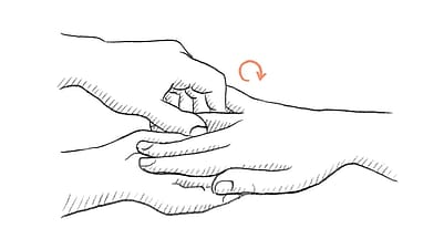 finger werden gelockert bei handmassage