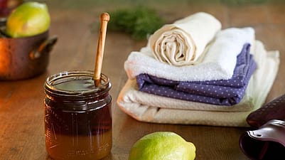 Tücher, Zitrone, Wasserkocher