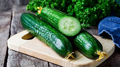 Gurkor på bord