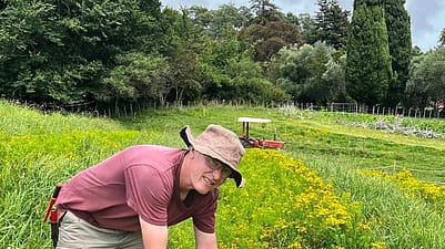 Gardener at Weleda NZ gardens