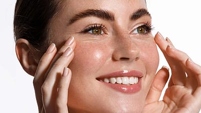 nach der Reinigung lächeln