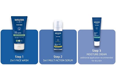 Men's face care routine