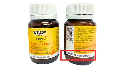 Baby Teething Powder affected batch number (B)231302