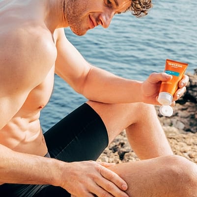 Man applying Arnica