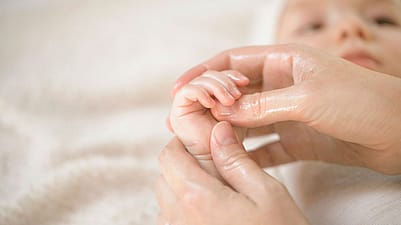 Baby hand massage