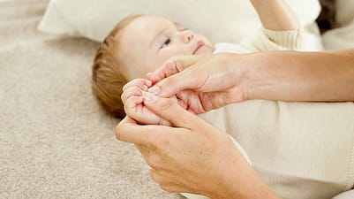 Baby hand massage