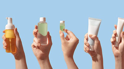 Hands with beauty products