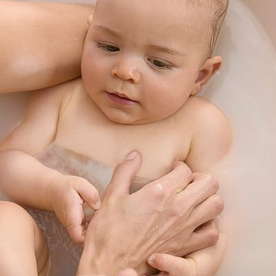 Baby in bath