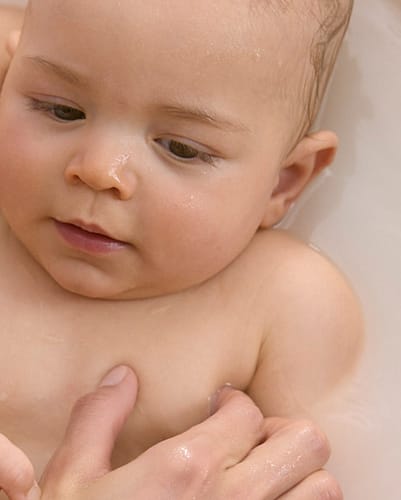 Baby in bath