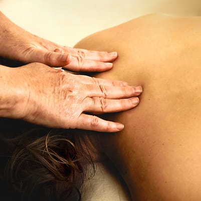 Woman receiving a massage