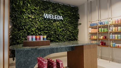 Reception area of the Weleda Spa in Düsseldorf