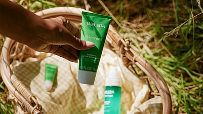 weleda best sellers on a table outside