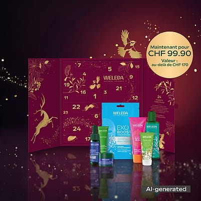 Produits devant le calendrier de l'avent